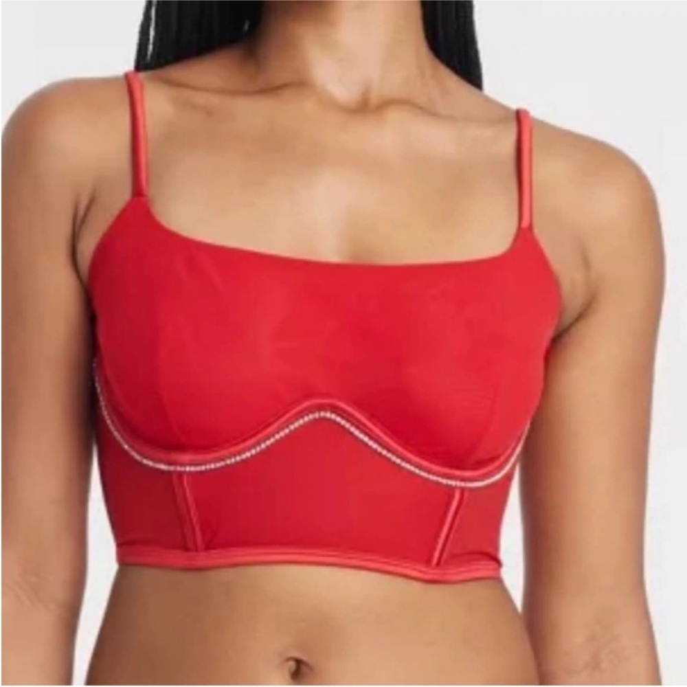 Auden Vibrant Red Longline Bra